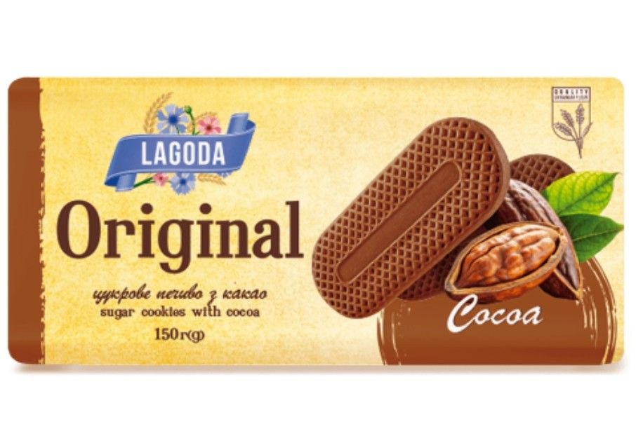 Печиво цукрове Original Lagoda з какао 150 г